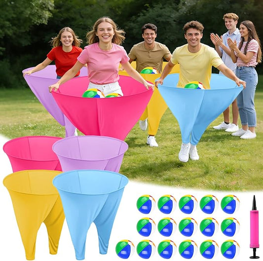Granny Pants Yard Game Giant Granny Pants Outdoor Game Includes Bouncy Balls & Air Pumps Hilarious Outdoor Games for Adults and Family Backyard Gatherings Beach Games Team-Building Activities