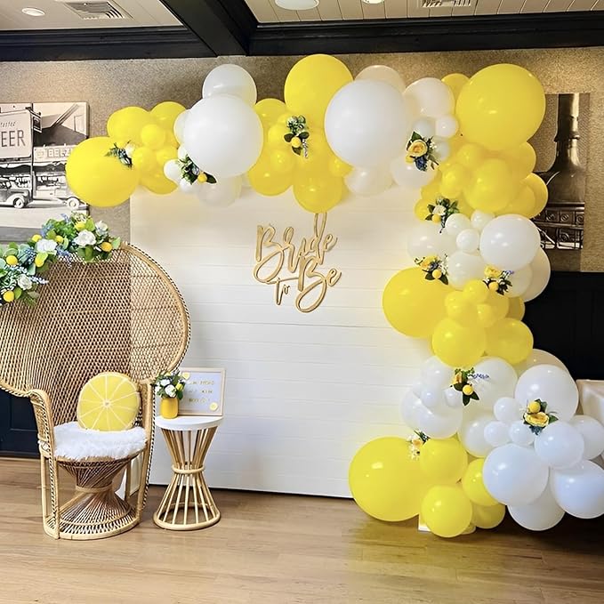 Voircoloria 90pack Yellow Balloons Different Size 18/12/10/5 Inch Yellow Balloon Garland Arch Kit for Graduation, Wedding, Birthday, Baby Shower, Sunflower and Honeybee Theme Party Decorations