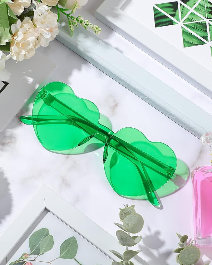 Colzzy 30 Pairs Valentines Day Sunglasses Colorful Heart Shaped Glasses Bulk for Women Bachelorette Party Romantic