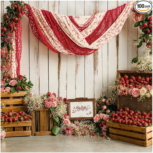Kate 8x8ft Pink Flowers Wall White Angel Wings Princess Photography Backdrops Girl Portrait Background
