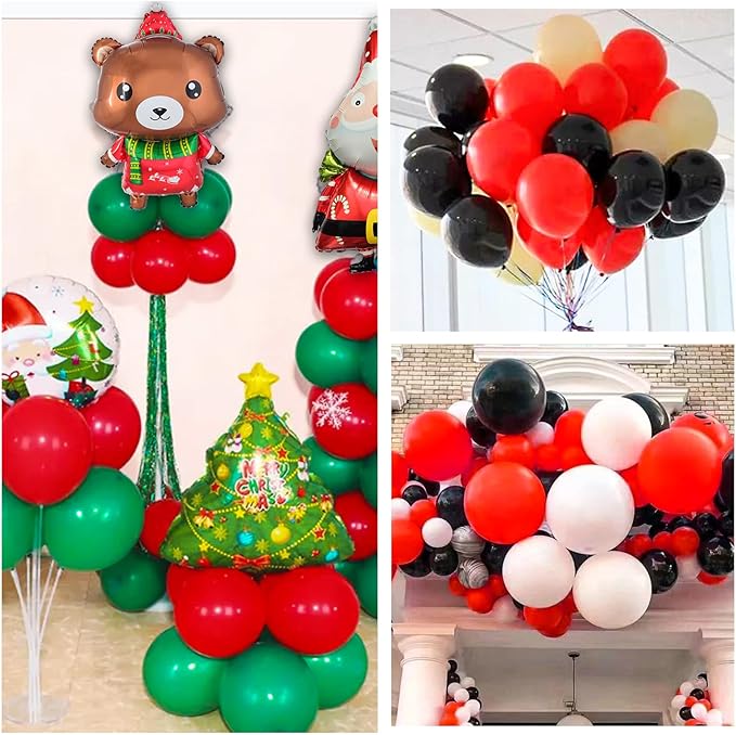 Red Balloon 110pcs, Red Latex Balloons12 inch for Birthday Valentine's Day Wedding(with 2 Ribbons).