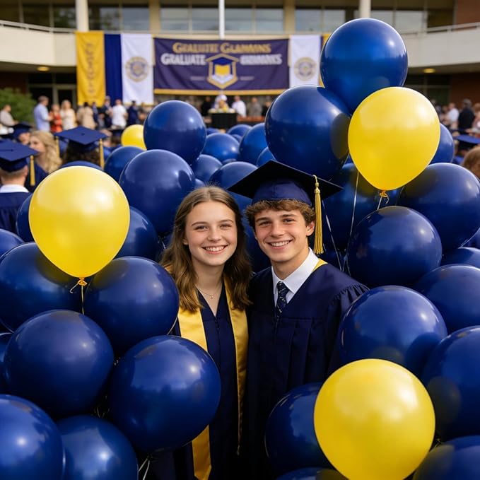 110pcs Navy Blue Balloon 12 Inch, Navy Blue Latex Balloon for Birthday Party Baby Shower Wedding(with 2 Ribbons).