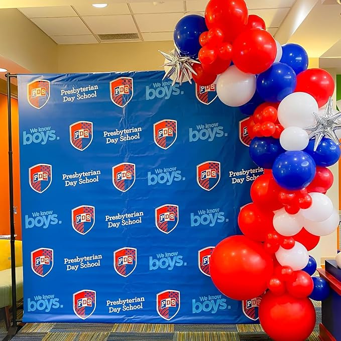 Voircoloria 130pcs Red White Blue Balloons Different Sizes 18" 12" 10" 5" Party Latex Balloons for Birthday Graduation 4th of July Independence Day Anniversary New Year Holiday Party Decorations