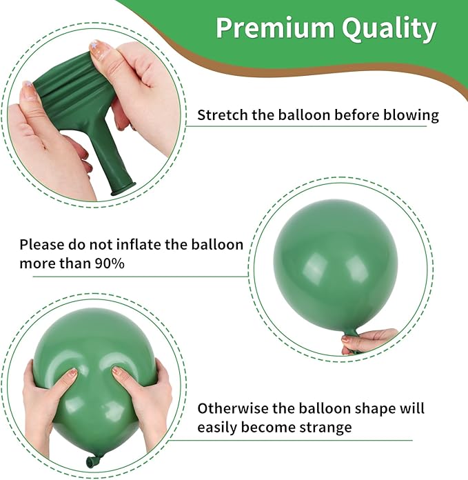RUBFAC Sage Green and Brown Balloons, 65pcs Olive Green Dark Brown Coffee Nude Gold Metallic Party Balloons for Camo Army Hunting Birthday Jungle Safari Woodland Floral