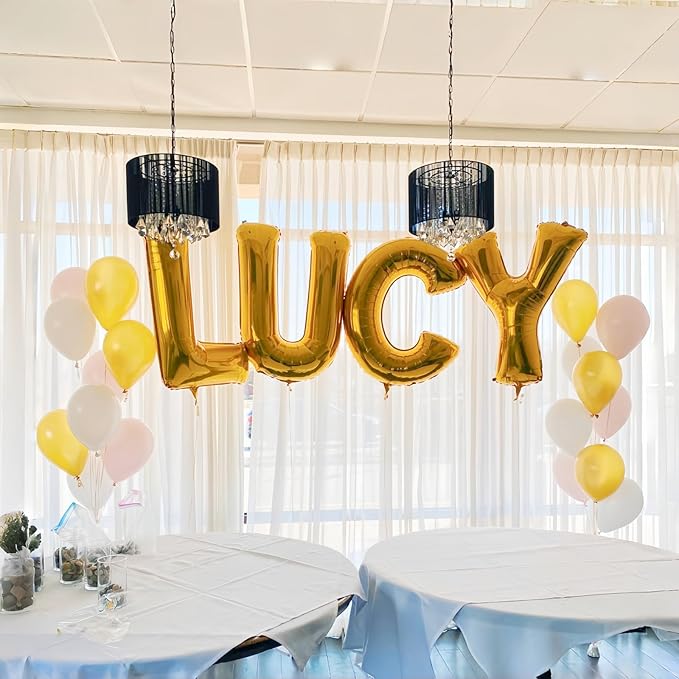Foil Letter Balloons 40 Inch, Big Alphabet Z Word Balloons, Large Self Inflating Name Balloon Letters Gold Decor, Helium Custom Letter Balloons for Women Birthday Party Anniversary Decoration Supplies