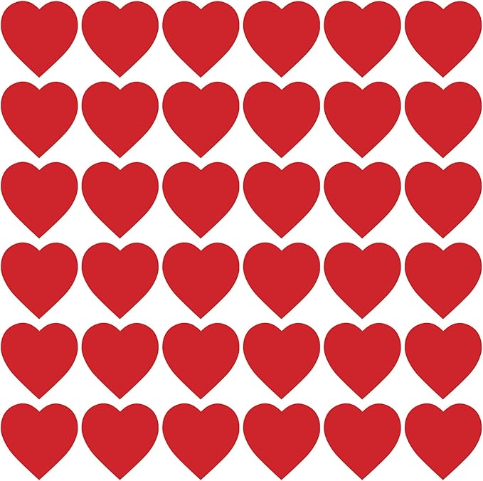 Beistle 36-Piece RedPrinted Heart Cutout, 12-Inch