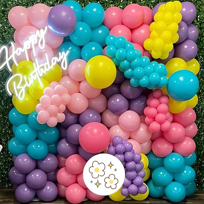 Boho Rainbow Balloons, Rainbow Colorful Balloon, Retro Ivory White Yellow Orange Blue Purple Balloons for Girls Woman Boys Boho Birthday Baby Shower Bridal Shower Wedding DIY Party Decorations