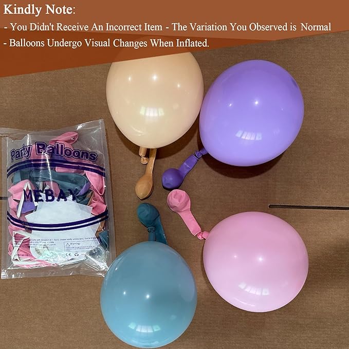 MEBAY Pink Purple Blue Pastel Balloon Arch Kit, 166Pcs Dusty Blue Macaron Purple Pastel Pink Nude Balloons Garland for Birthday Wedding Baby Shower Party Decorations