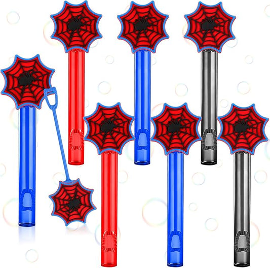 Jenaai 24 Spider Web Bubble Wands Spider Bubble Wand Party Favors for Summer Activity Cartoon Birthday Gifts Carnival Goody Bag Stuffers Wedding Supplies