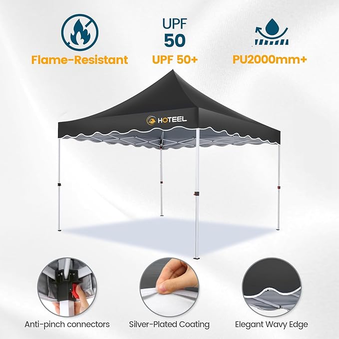 10x10 Pop Up Canopy Tent Waterproof Party Tent, Easy Set-up Commercial Instant Tents