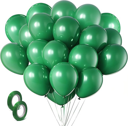Green Balloons Green Birthday Decorations 160 Pack 5 inch Round Party Balloons for Dark Green Themed Wedding Graduation Anniversary Christmas Birthday Party St Patricks Day Backdrop Decorations