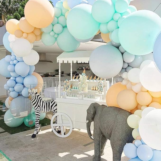 36 Inch Giant Latex Balloons, Neo LOONS Pastel Mint Green Rainbow Balloons Large Macaron Balloons for Birthdays Weddings Receptions Festival Party Decoration, Pack of 5 Pcs