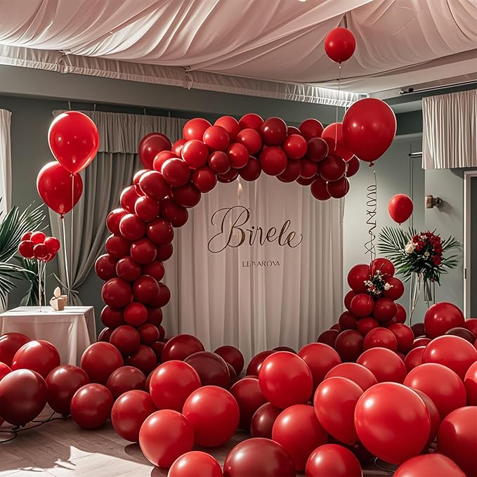 Red Balloons Red Birthday Decorations 30 Pack 18 inch Round Latex Balloons for Wedding Anniversary Birthday Valentine's 4th of July Independence Memorial Day Patriotic Party Decorations