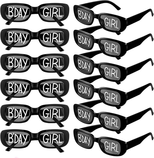 Cuffbow 12 Pairs Happy Birthday Sunglasses Novelty Photo Booth Props for Birthday Party Beach Pool Party Decor