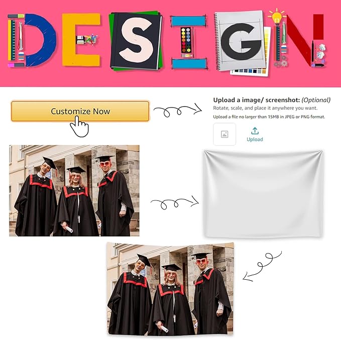 Mocsicka Cotton Customized Backdrop for Birthday Baby Shower Weeding Event Party Background Banner (13x8ft)