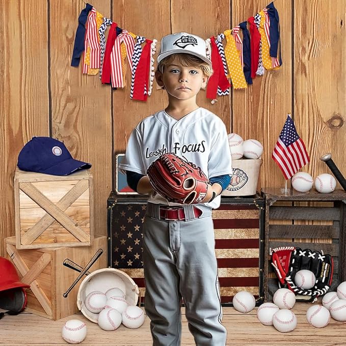 Kate 7x5ft Birthday Baseball Photo Backdrops for Photography Boy Sports Theme 1st Birthday Party Supplies Background Studio Props
