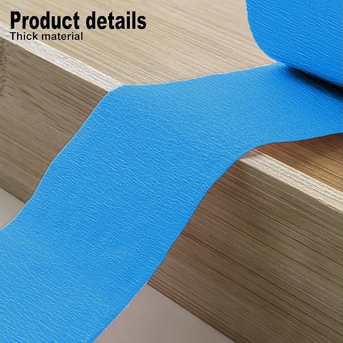 4 Crepe Paper Streamers Rolls, 328ft Pack of Blue and Light Blue Crepe Paper for Birthday Wedding Baby Bridal Shower Decorations Christmas Craft Supplies (1.8 inch x 82 ft/Roll)
