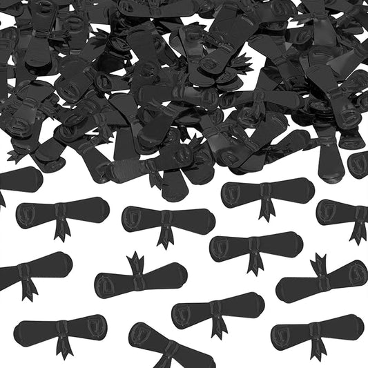 ONLYKXY 15gram Glitter Table Confetti Decor Scatter Bless Confetti Grad Party Decor for Congrats College Graduation Birthday Wedding Party Chocolate Favor Envelope Decal (Black Diploma)
