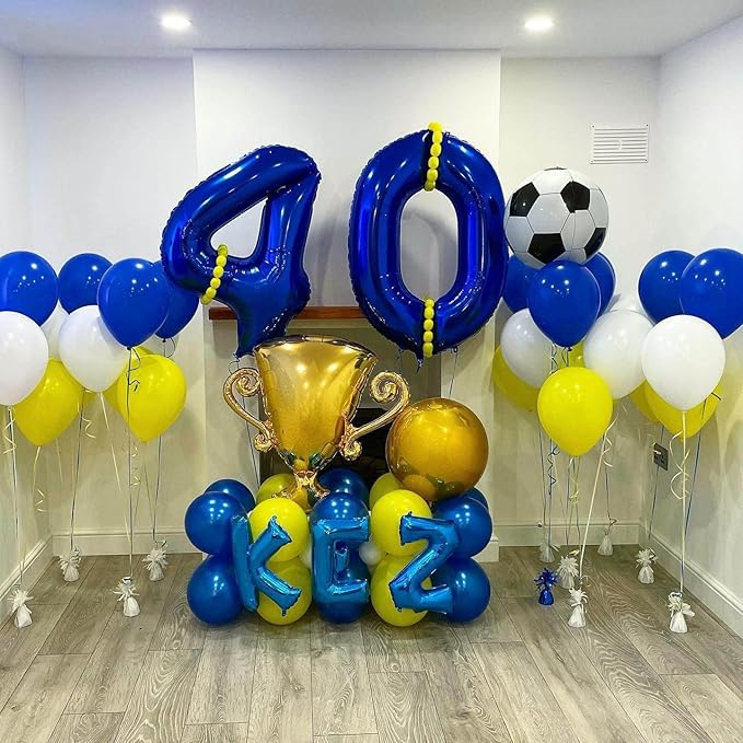 40 Inch Navy Blue 40 Number Balloons Giant Jumbo Huge 40 Foil Mylar Helium Number Digital Balloons Dark Blue Birthday Mylar Digital Balloons 40th Birthday Party 40th Anniversary Events Party