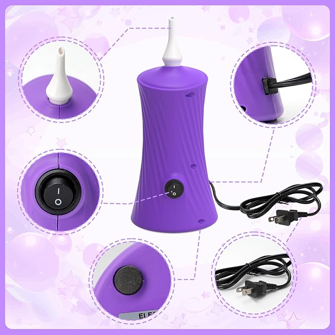 Balloon Pump Electric Air Pump for Long Balloon Inflator Blower Machine for Birthday Party Celebration Balloons Decorations for Twisty Animal Balloons