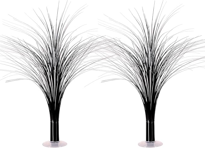 Beistle 2-Pack Metallic Spray Centerpiece, Sleek Black Decoration for New Years, Awards Night, & Birthday Parties, Table Decor for Special Events, 19”