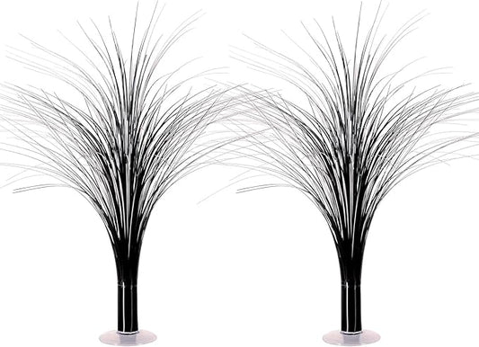 Beistle 2-Pack Metallic Spray Centerpiece, Sleek Black Decoration for New Years, Awards Night, & Birthday Parties, Table Decor for Special Events, 19”