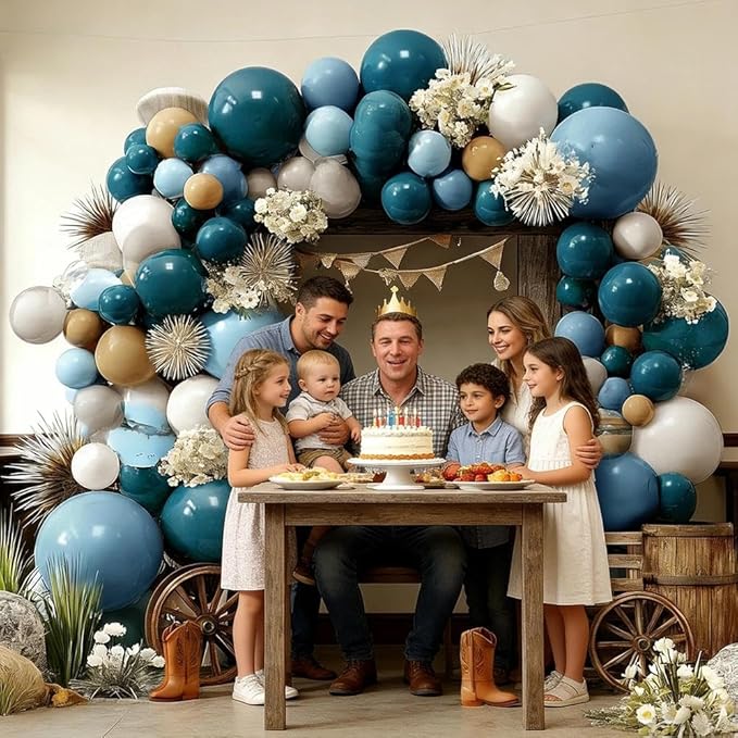Dusty Blue Tan Balloon Garland Double Stuffed Slate Pastel Blue Brown Nude White Sand Latex Balloons Arch Kit for Neutral Birthday Baby Shower Gender Reveal Bridal Wedding Bear Party Decorations