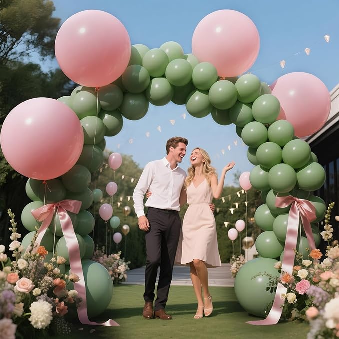 Sage Green Balloon Arch Kit 111Pcs 18 12 5 Inch Latex Party Balloons Garland for Birthday Baby Shower Wedding Engagement Anniversary Christmas Party Decorations