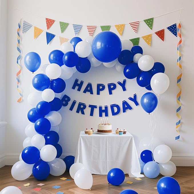 Royal Blue Balloons Blue Party Decorations 160 Pack 5 inch Round Blue Balloons for Birthday Graduation Baseball Nautical 4th of July Independence Memorial Day Patriotic Party Decorations