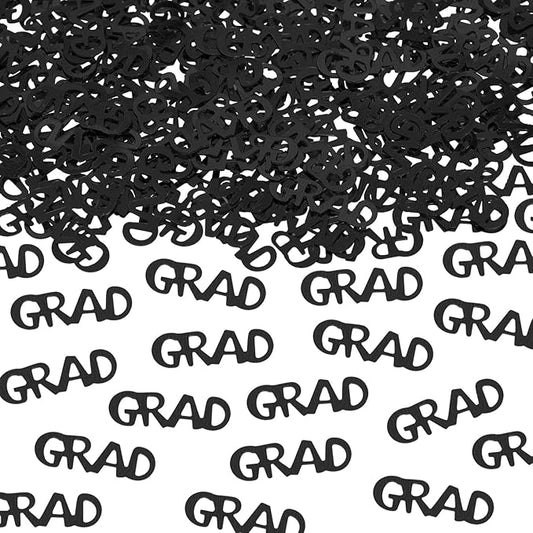 ONLYKXY 15gram Glitter Table Confetti Decor Scatter Bless Confetti Grad Party Decor for Congrats College Graduation Birthday Wedding Party Chocolate Favor Envelope Decal (Black GRAD)