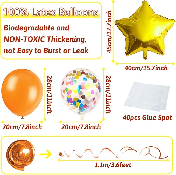 Multicolor Birthday Decorations - Happy Birthday Banner, Paper Pompoms, Confetti, Balloons, Hanging Garland, Swirl Streamers for Boys and Girls Party Decor