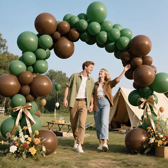 Brown Balloon Arch Kit 111Pcs 18 12 5 Inch Latex Party Balloons Garland for Birthday Baby Shower Wedding Engagement Anniversary Christmas Party Decorations