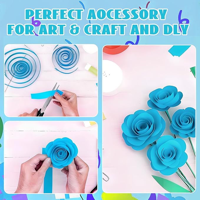 Blue White Crepe Paper Streamer 8 Rolls 32ft Winter Princess Party Supplies Frozen Backdrop Birthday Baby Shower Decoration(1.77inx32ft)