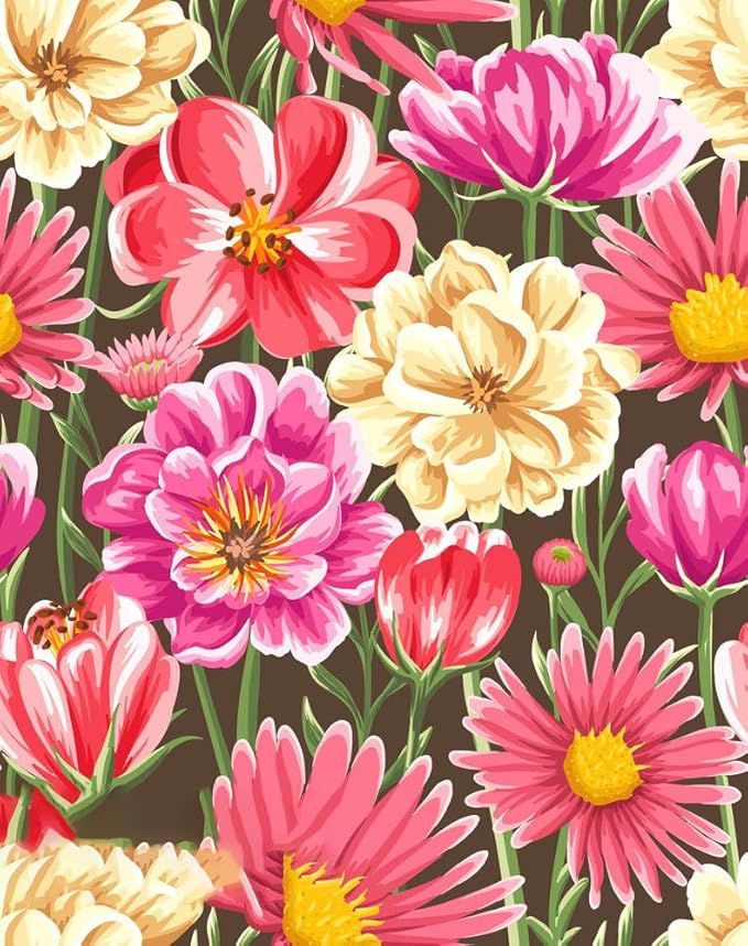 Vibrant Floral Outdoor Rug Modern Flower Texture Rugs for Patio Deck Porch Balcony Waterproof Non Slip Camping Garden Large Outside Carpet Easy Clean Machine Washable Pool Mat Pink 7x10