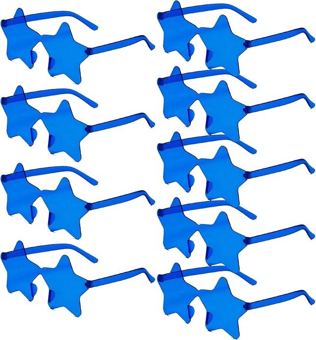 9 Pack Star Sunglasses, Colorful Rimless Star Shaped Glasses, Unisex Party Favors Supplies for Beach, Pool, Outdoors
