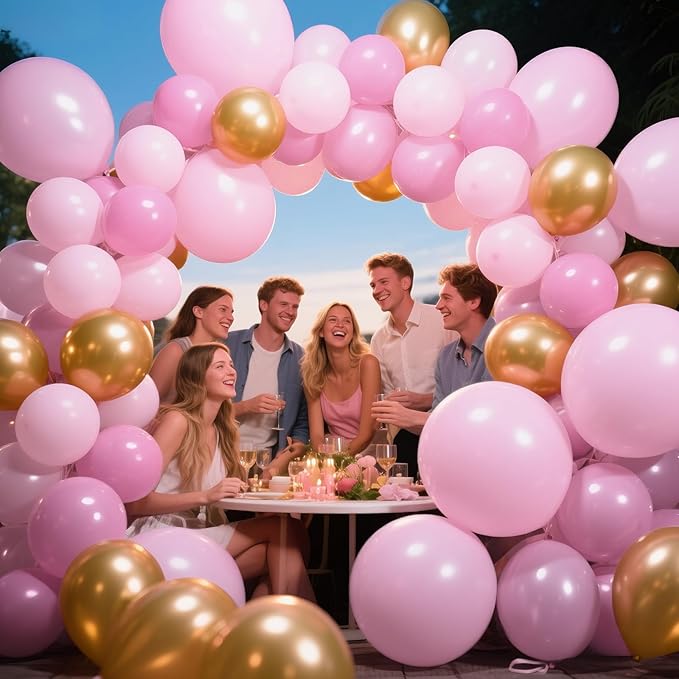 Light Pink Balloon Arch Kit 111Pcs 18 12 5 Inch Latex Party Balloons Garland for Birthday Baby Shower Wedding Engagement Anniversary Christmas Party Decorations