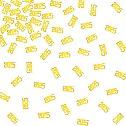 2025 Confetti 1.8 Ounces/750PCS Gold New Year's Eve Glitter Table Confetti Centerpiece for New Years Graduation Decorations Class of 2025 Birthday Baby Shower Wedding (Gold)