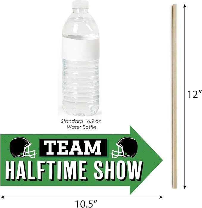 Big Dot of Happiness Funny The Big Game - Football Party Photo Booth Props Kit - 10 Piece