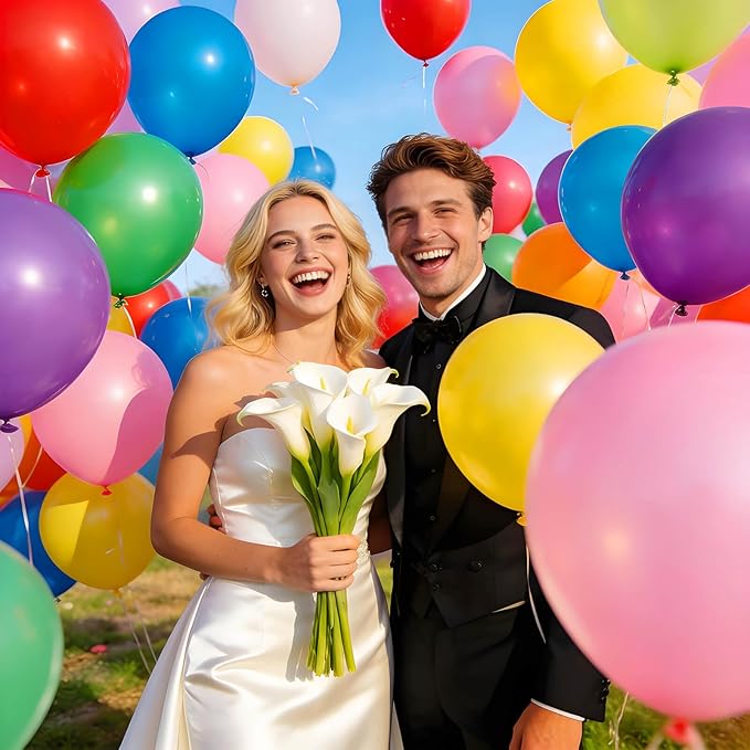 KUULBELA Rainbow Balloons 110 Pack 12 Inch Assorted Color Ballons Helium Latex Balloons for Birthday Wedding Party Balloons for Kid's-Multi.