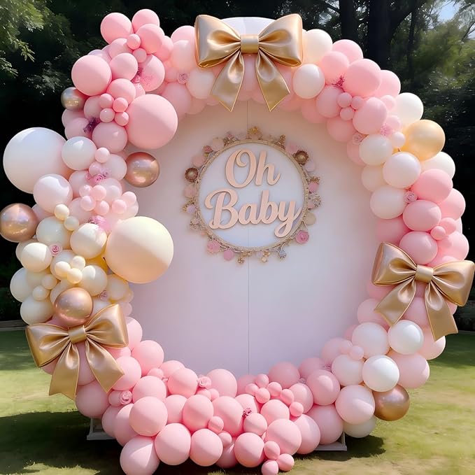 Valentines Day Decorations Pink Balloon Garland Arch Kit 162Pcs Rose Gold Pink Balloon Arch Kit for Girls Birthday Wedding Princess Theme Bridal Shower Galentines Day Decor