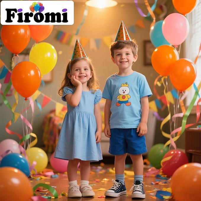 Firomi Orange Balloons 12-inch 100 Pack Thicken Latex Balloon (with 3 Ribbons)