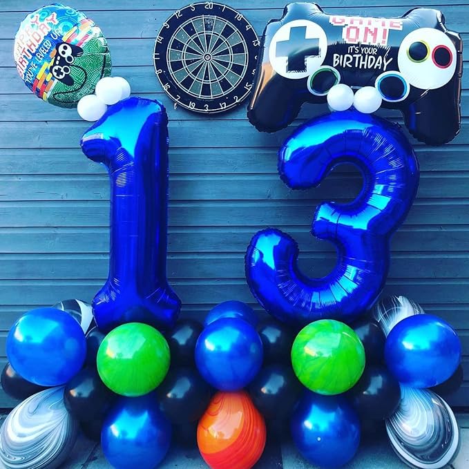 40 Inch Navy Blue 13 Number Balloons Giant 13 or 31 Balloons Navy Blue Birthday 13 Balloons 13th Birthday Anniversary Events Party Decorations Supplies