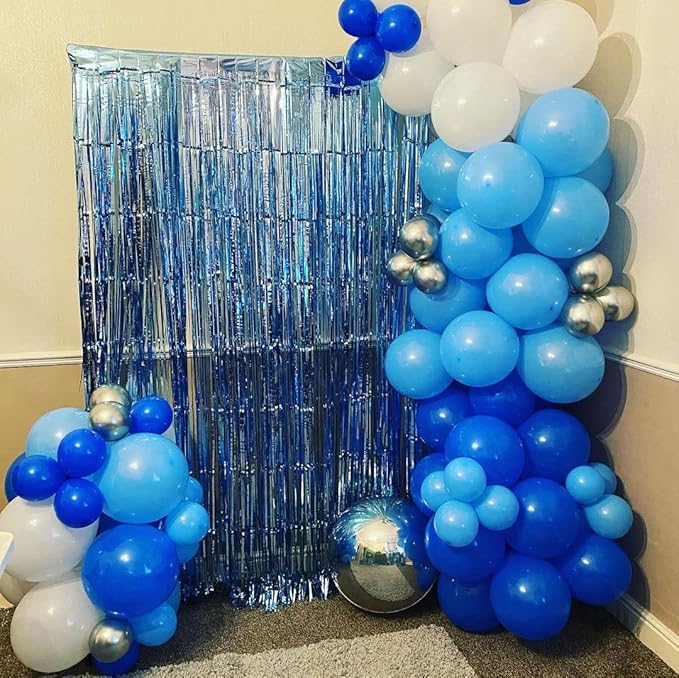 Blue Balloon Garland Arch Kit, Kelfara 109Pcs Royal Blue Pastel Blue Balloons, 18/10/12/5 Inch Latex Balloon for Baby Shower Birthday Engagement Graduation Party Gender Reveal Balloons Decoration