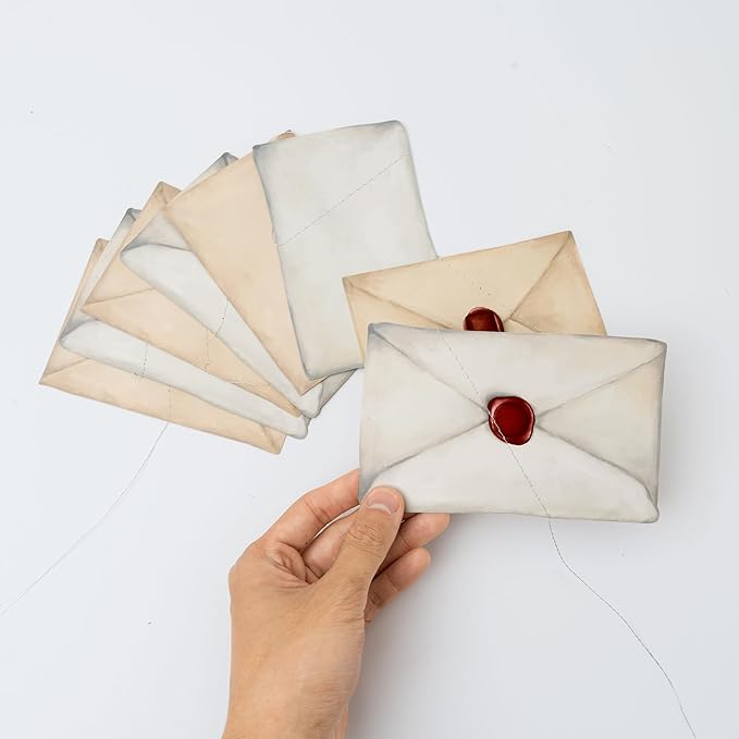 Cheerland Vintage Letter Garland Envelope Card Hanging Banner Floating Cards Streamer for Theme Bday Decorations Baby Shower Holiday Magical Birthday Party Classroom Wizard Graduation Supplies