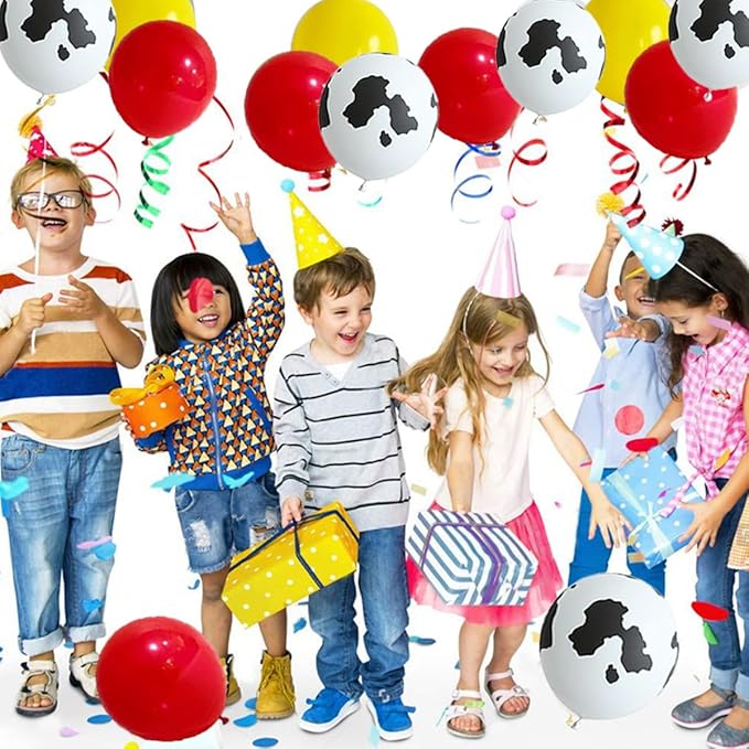 Red Yellow Balloon Garland Arch Kit - Red Yellow Balloons Cow Print Balloon Arch for Farm Animals Cowboy girl Birthday Baby Shower Wedding Christmas Party Decorations