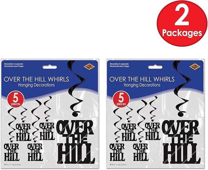 Beistle 10 Piece Over The Hill Party Decorations Hanging Swirls Whirls