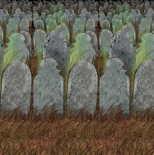 Beistle The Company - Graveyard Backdrop - 4ft x 30ft