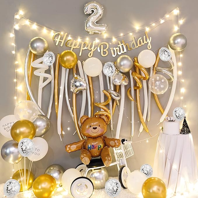 Silver Confetti Balloons, 40 Pcs 5 Inch Clear Balloons with Confetti Inside for Graduation Engagement Cake Topper Decor Bridal Shower Baby Shower Birthday Party Decoration Supplies