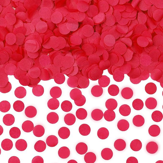 0.5LBS Confetti, Red Biodegradable Confetti - Rectangular Fluttering Tissue Paper Confetti for Cannon and Launcher use – Parties, Concerts and Weddings for Events (0.5LBS red)