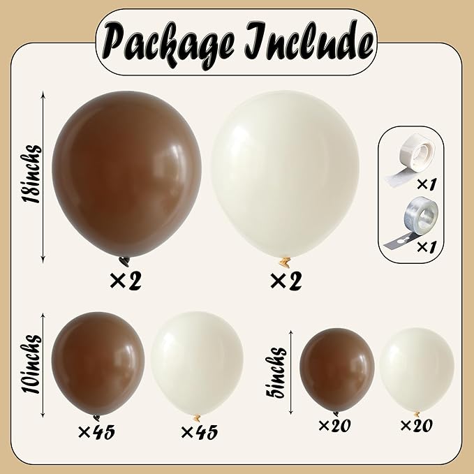 Espresso A Tini Bit Older Balloons Garland Arch Kit, 136Pcs Martini Birthday Party Brown White Balloons, Bridal Shower Bachelorette Wedding Decorations